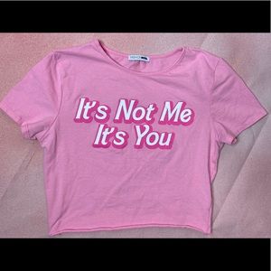 Fashion Nova pink crop top